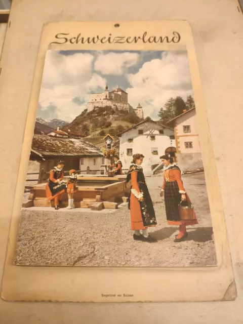 CALENDARIO 1952 Svizzera Suisse confederazione elvetica CH paesaggi  tante foto