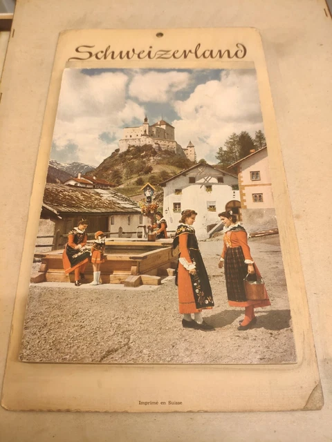 CALENDARIO 1952 Svizzera Suisse confederazione elvetica CH paesaggi  tante foto