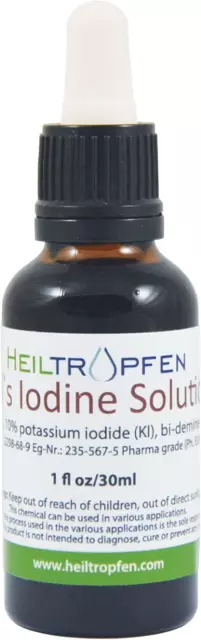Lugols Iodine Solution 5% 1 Oz. - 30 ml | 15% liquid formulation | Made with 5 |