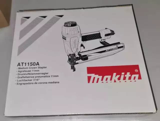 Makita AT1150A Klammergerät 4,5-8,3 bar Druckluftnagler Stauchkopfnagler Nagler