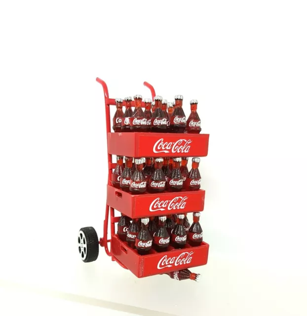 Coles Little Shop Minis - Mini Trolley with Coke Btls in Crates