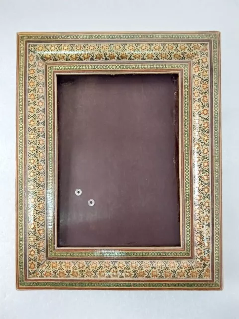 Antique Persian Frame Portrait inlaid Hand crafted Wooden Wood portrait frame