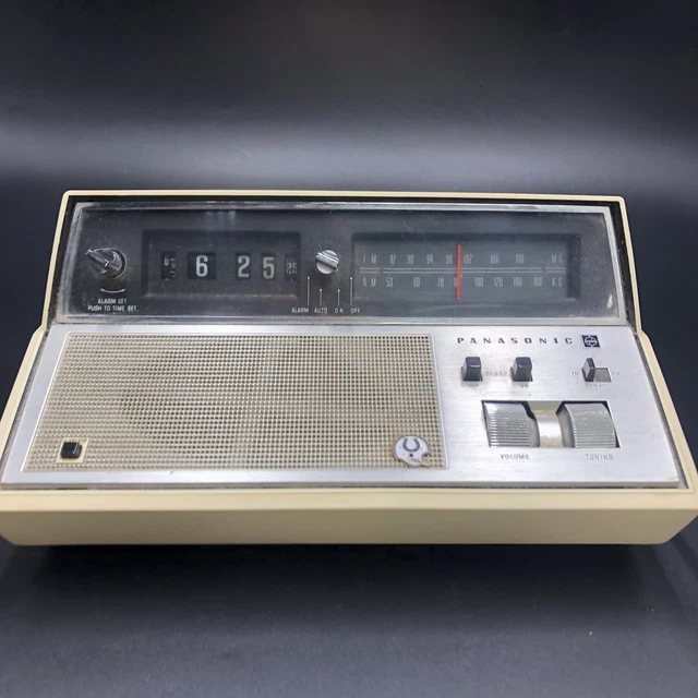RARE VINTAGE 1960'S Panasonic Model RC-7148 AM-FM Alarm Clock Radio ...