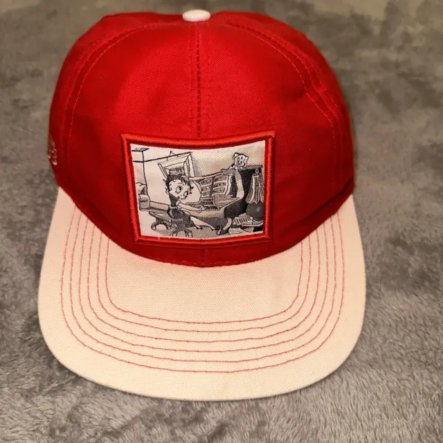 Vtg Betty Boop Hat Snapback Red Cap  Universal Cartoon Classic Patch 1996 King