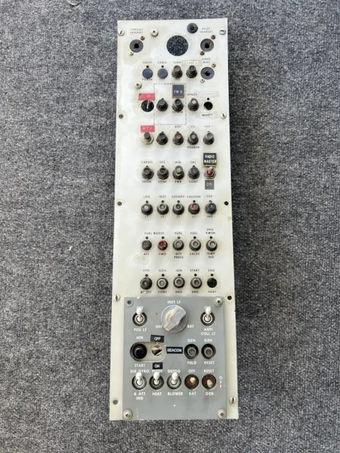 Bell 206B Helicopter Cabin Overhead Control/Circuit Breaker Panel