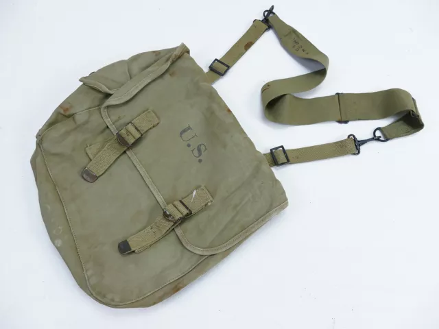 ORIGINAL US ARMY WW2 Musette Bag M 1936 kaki 1942 sac de combat