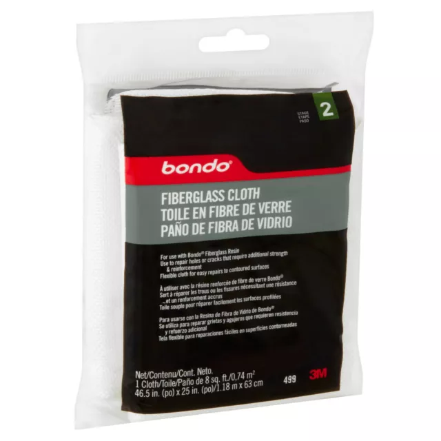 3M Bondo 499 FIBERGLASS CLOTH 8 SQ. FT. MARINE AUTOMOTIVE HOUSEHOLD REPAIR HQ