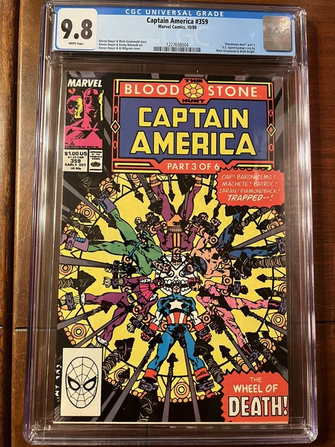 Captain America #359 10/89 Cgc 9.8 First Appearance Of Crossbones Cameo! Key!!