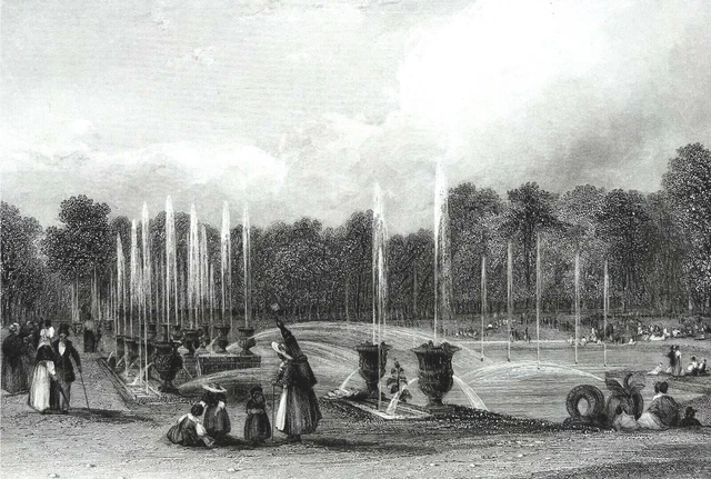 FRANCE (Yvelines): Promenades in the gardens of the CHATEAU de VERSAILLES in the 19th century