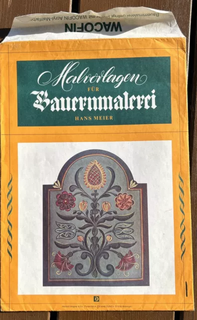 Bauernmalerei Malvorlagen  Hans Meier 3 Bogen DIN A 2, Zum Abpausen, Vollständig