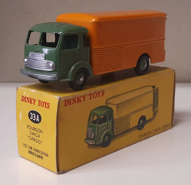 DINKY TOYS 33 F SIMCA Cargo fourgon olive orange 1/43 Bon Etat original EUR 60,00 - FR