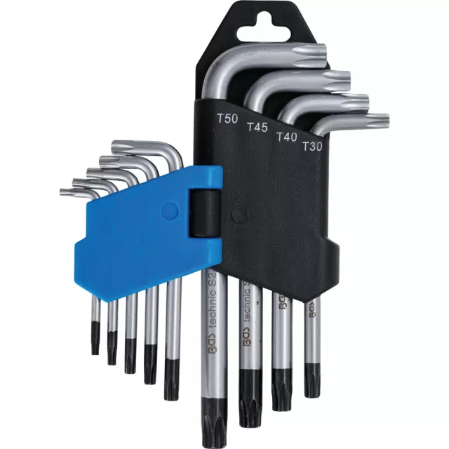 BGS Winkelschlüssel-Satz Torx kurz T-Profil Winkelschlüssel Set T10-T50 9 tlg.