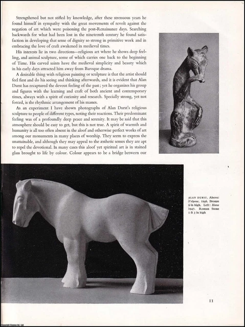 THE WOOD CARVINGS Of Alan Durst. An Original Article From The Studio ...
