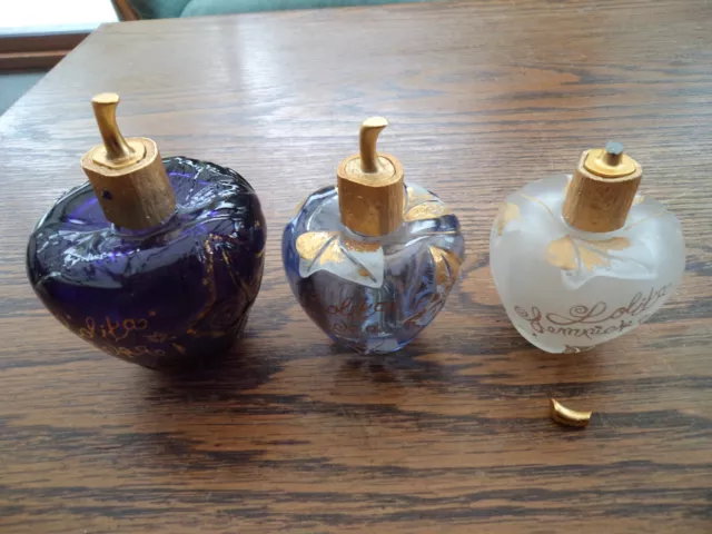 LOLITA LEMPICKA -  LA POMME - 3 flacons de parfum VIDES pour collection