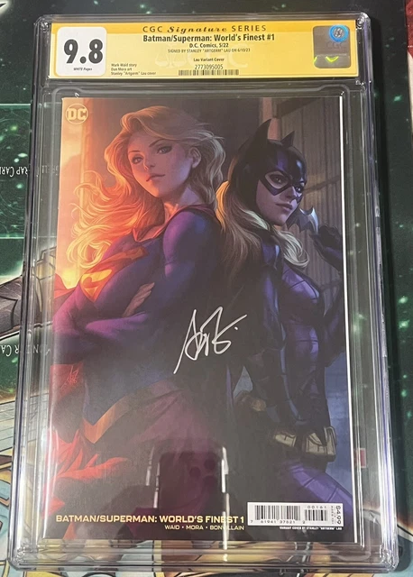 Batman Superman World's Finest #1 Artgerm Variant CGC SS 9.8 Signed By Artgerm