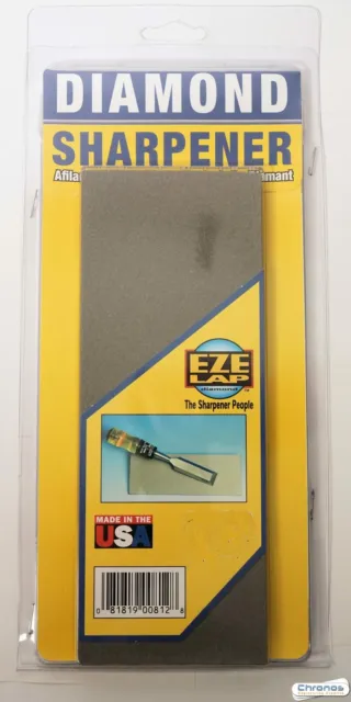 Eze-Lap 3" x 8"x1/4" Medium Sharpening Stone Diamond Bench Stone 400 81M
