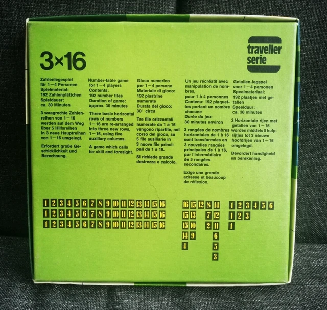 3x16 - Vintage Ravensburger Brettspiel - Traveller Edition - Rarität - Gebraucht 3