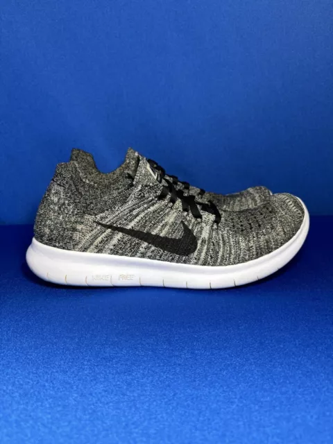 Nike Free RN Flyknit Black Gray Athletic Running Sneakers Women’s Shoe Size 9