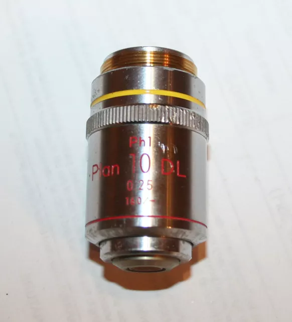 Nikon Ph1 Plan DL 10x /0.25 160/-  Phase Contrast Microscope Objective Lens