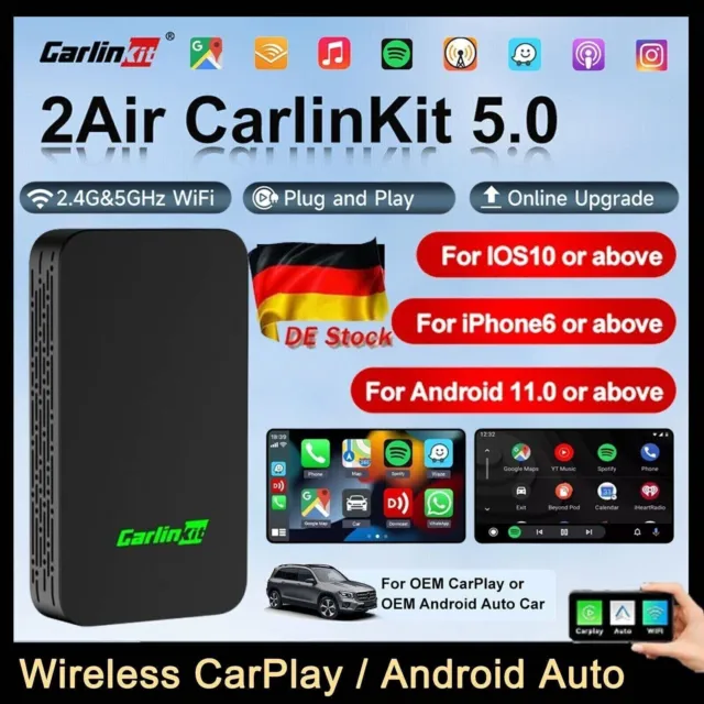 Carlinkit 5.0 Wireless Carplay Android Auto Box Multimedia Video Player Adapter