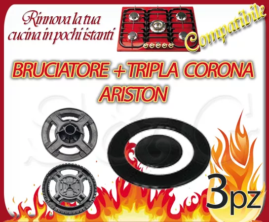 Ariston Indesit C00053173 Tripla Corona Spartifiamma E Bruciatore Per Cucina 3