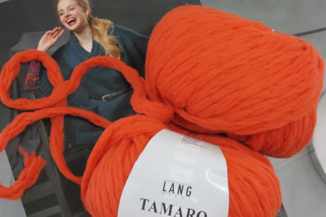 1 kg TAMARO chunki knit Koralle Rot Erdbeere Merino Lang Yarns Lana UVP149,50 €