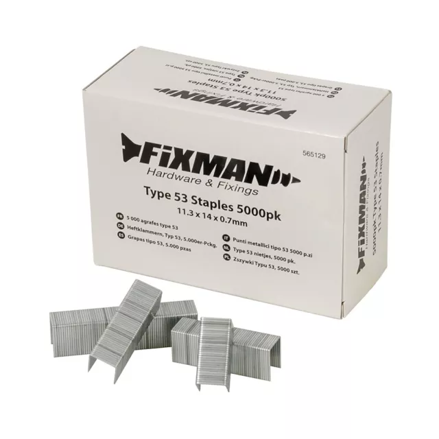 5000x Typ 53 Heftklammern 11,25 mm x 14 mm x 0,75 mm Handwerk & kompliziertes Hobby Heftpistole