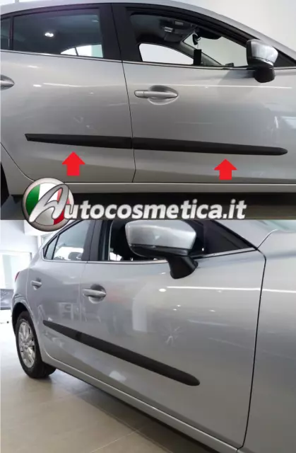 Schutz Türen Leibriemen Türen 3D Kunststoff Schwarz für Mazda 3 Hb 2013-2018