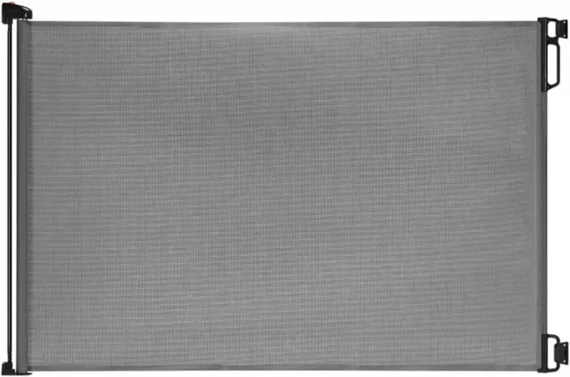 Puerta retráctil extra ancha para bebé, 33" de alto, se extiende hasta 71"" de ancho, gris/niño S