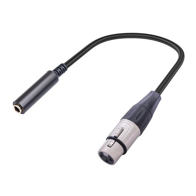 Flexible XLR Female to 1/4 Inch TRS Female Converter Enhanced Sound Quality