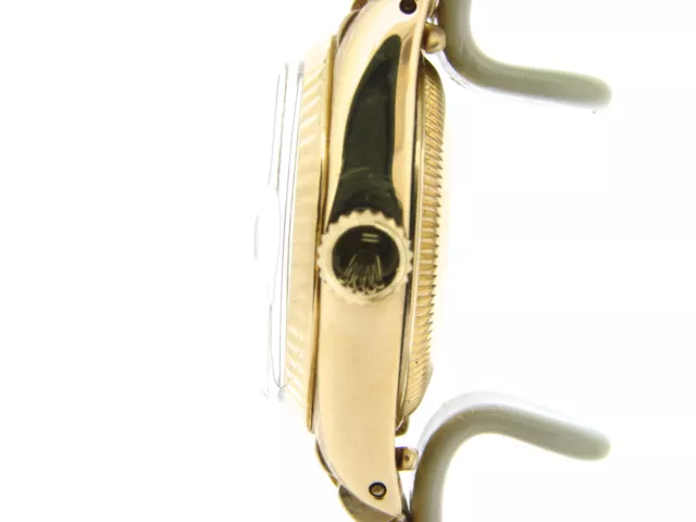 Donna Rolex Massiccio 18K Oro Giallo Datejust President Orologio W/ Bianco Dial 3