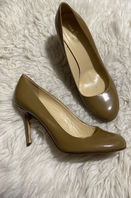Kate Spade Karolina camel patent-leather pumps size 9 round toe stiletto heel Kate Spade Karolina camel patent-leather pumps size 9 round toe stiletto heel