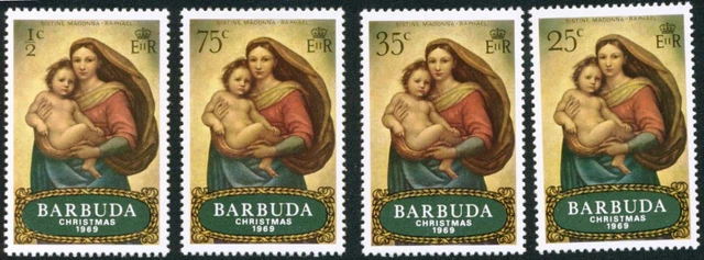 PI1 / Rel Barbuda No 38/41 Religion Painting 1969 MNH