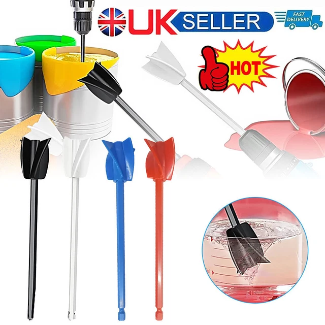 Epoxy Mixer Attachment for Drill Reusable Paint Resin Mixer Paddle Rod BK