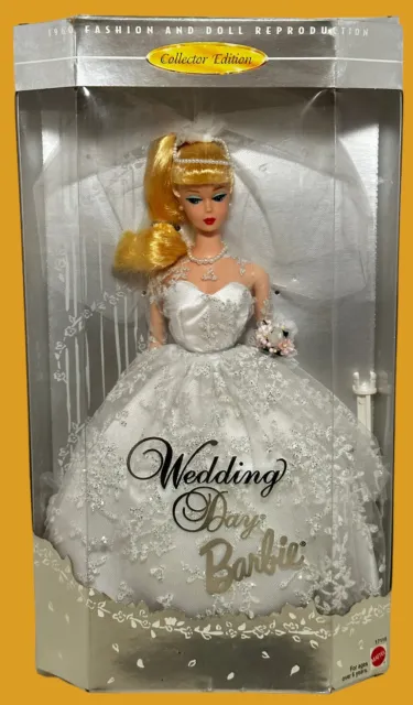 Vintage 1996 Mattel Barbie Wedding Day Reproduction Doll NRFB Blonde 17119 NRFB