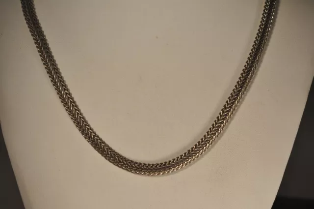 Collier Vintage Argent Massif Solid Silver Necklace