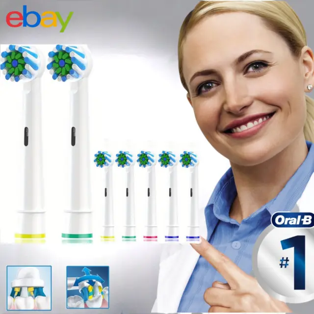 ORAL B BRAUN ELECTRIC TOOTHBRUSH HEADS COMPATIBLE Oral B  cross action  MODEL