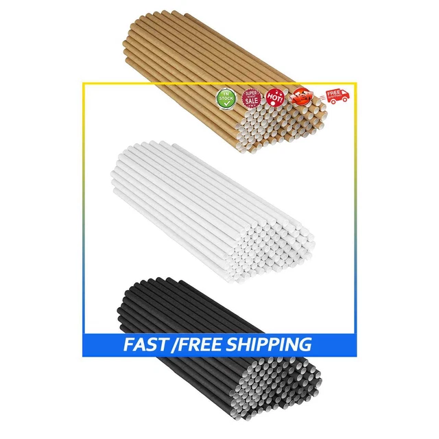 #b Paquete de 100 pajitas de papel duraderas biodegradables - pajitas para beber ecológicas bul