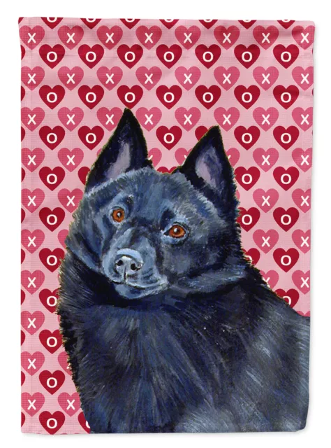 Schipperke Hearts Love and Valentine's Day Portrait Flag Garden Size LH9159GF