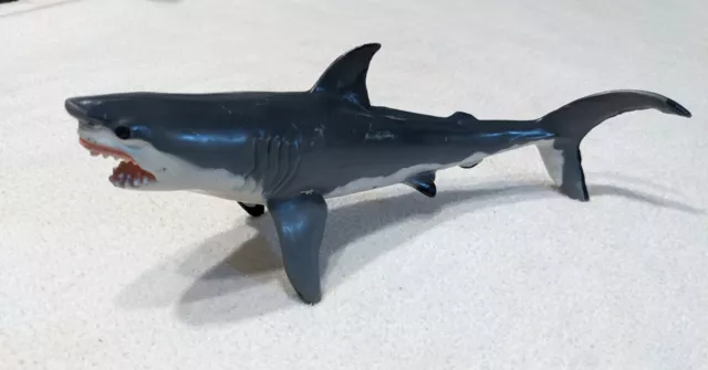 1991 Safari Ltd Monterey Bay Aquarium Great White Shark Rubber Toy Figure Guc