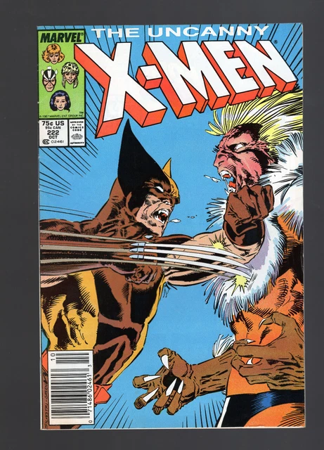Uncanny X-Men #222 - Classic Battle of the X-Men Vs. the Marauders. (8.0) 1987