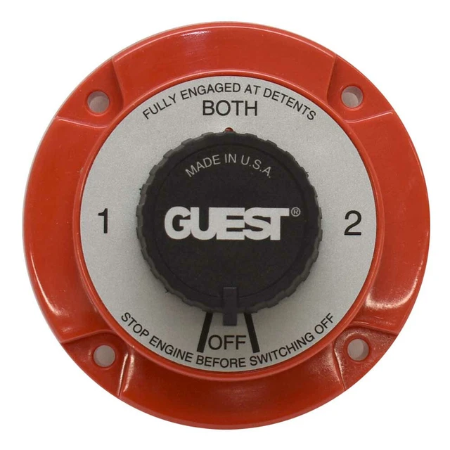 GUEST BOAT BATTERY Selector Switch 2111A17B 4Position Red 28.11