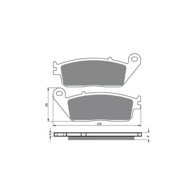 Plaquettes de frein Av Ga ou Av Dr Kawasaki Z 800 E Non ABS 2013 - 2016