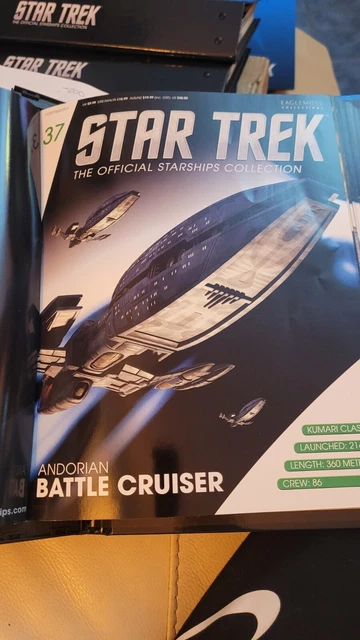 Star Trek Eaglemoss Issue 37 Andorian Battlecruiser Ship & Magazine