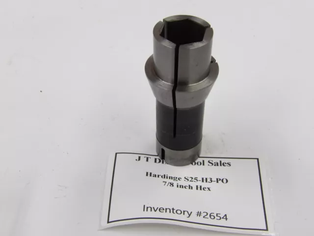Hardinge S25-HS-PO CNC Swiss Collet  7/8 Inch Hex   Inv#2654