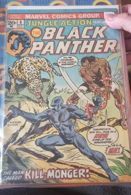 Marvel Comics Black Panther #6 Jungle Action Killmonger First Appearance 1973