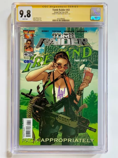 Tomb Raider #43 CGC 9.8 NM/M SS Signed Adam Hughes - Image/Top Cow 2004