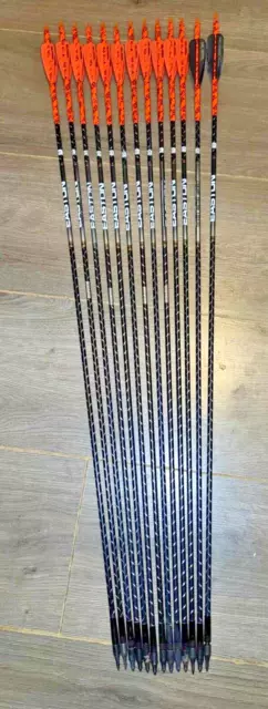 NEW 13 EASTON FULL METAL JACKET 250 ARROWS 4mm WRAPPED, FLETCH, NOCK, FIELD TIPS