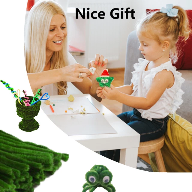 100pcs Pipe Cleaners Craft Supplies Crafts Stick Chenille Stem Flexible Kids