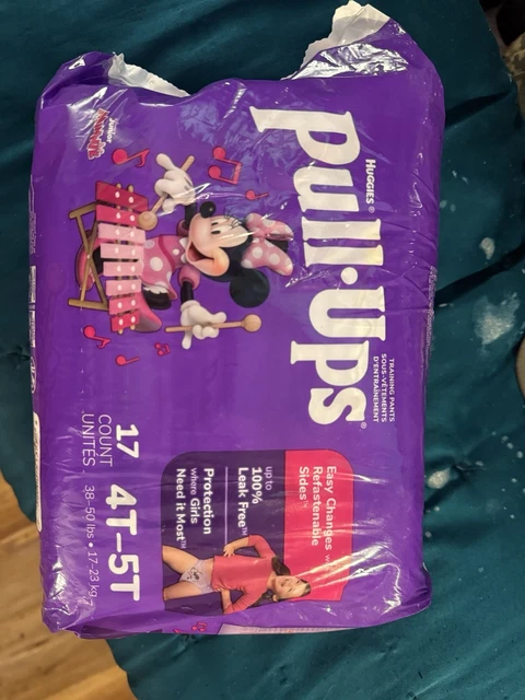 HUGGIES PULL UPS Talla 4T-5T (38-50 lb) 17 quilates, Disney Junior